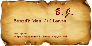 Beszédes Julianna névjegykártya